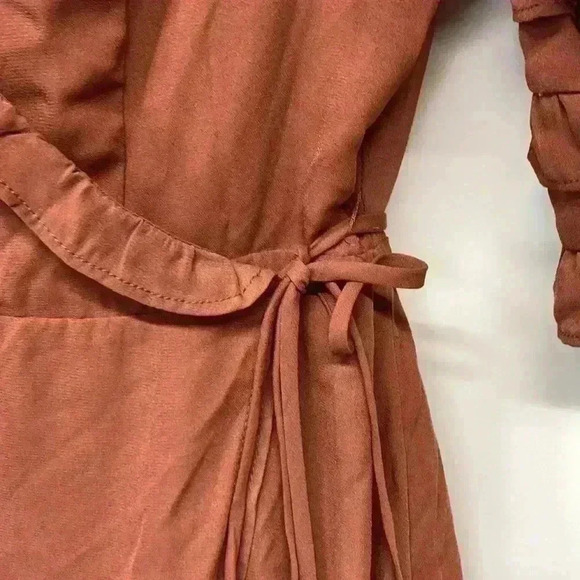 June and Hudson size medium rust colored wrap dress - Picture 7 of 11